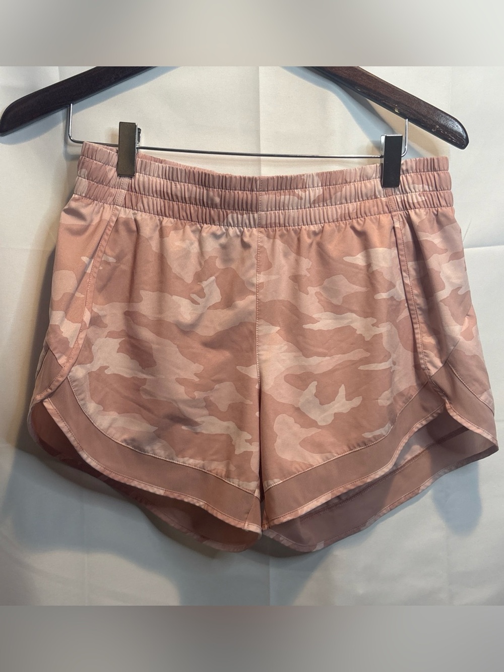 Athleta Pink Camo Running Shorts